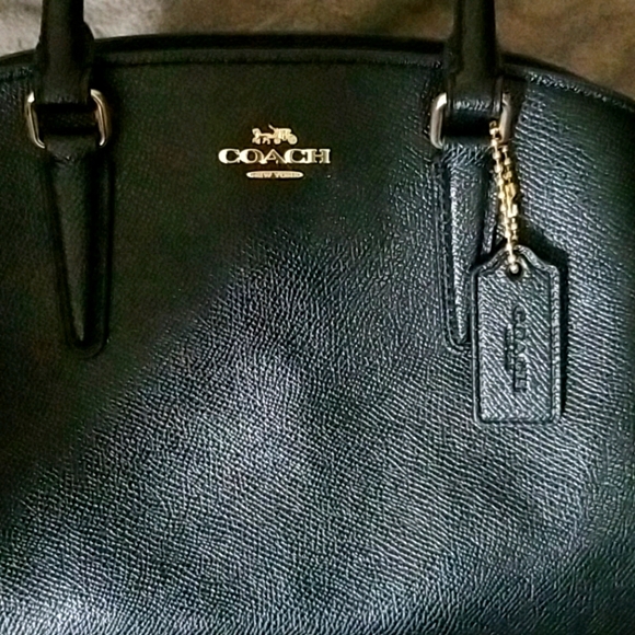 Coach midsize crossbody black leather bag - Picture 2 of 4